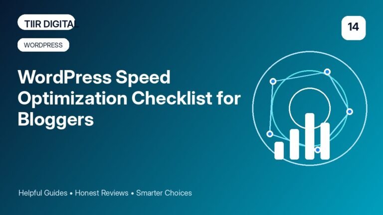 WordPress Speed Optimization Checklist for Bloggers
